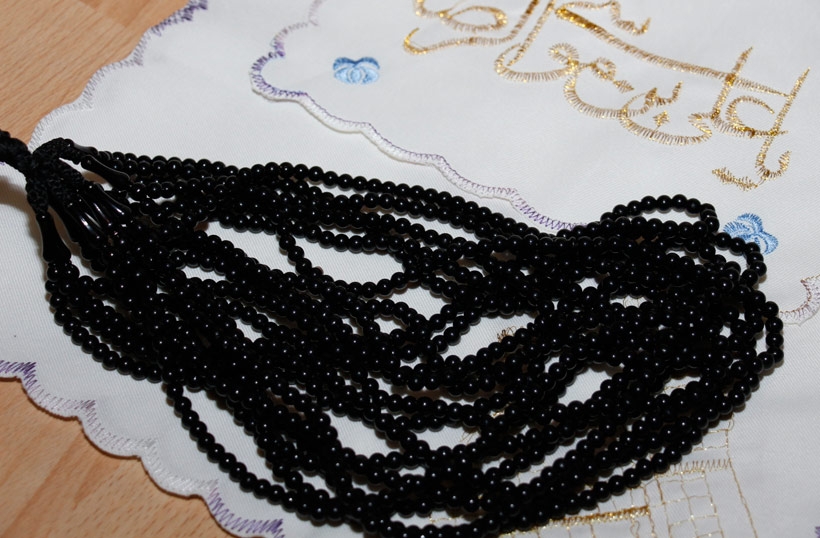 Gebetsketten Tasbih - schwarz 99 Steine