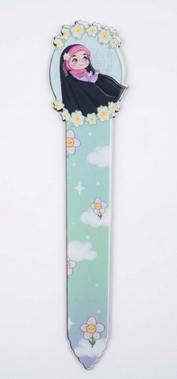 Lesezeichen für Mädchen aus Holz mit Plexiglas-Oberfläche –2 Motive