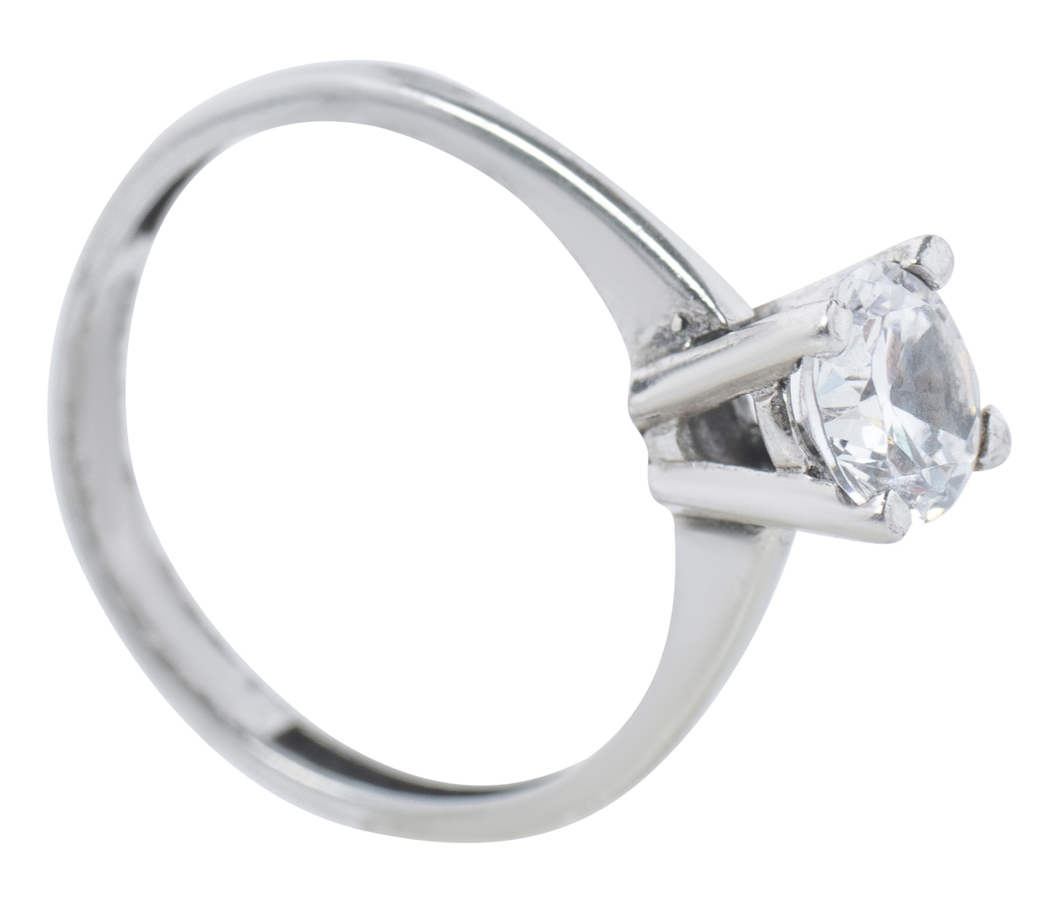 Silber Damen Ring mit Kristall-Stein