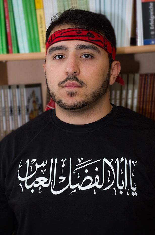 Ya Zahra يا زهراء Stirnband Ashura Muharram Dunkelrot schwarz